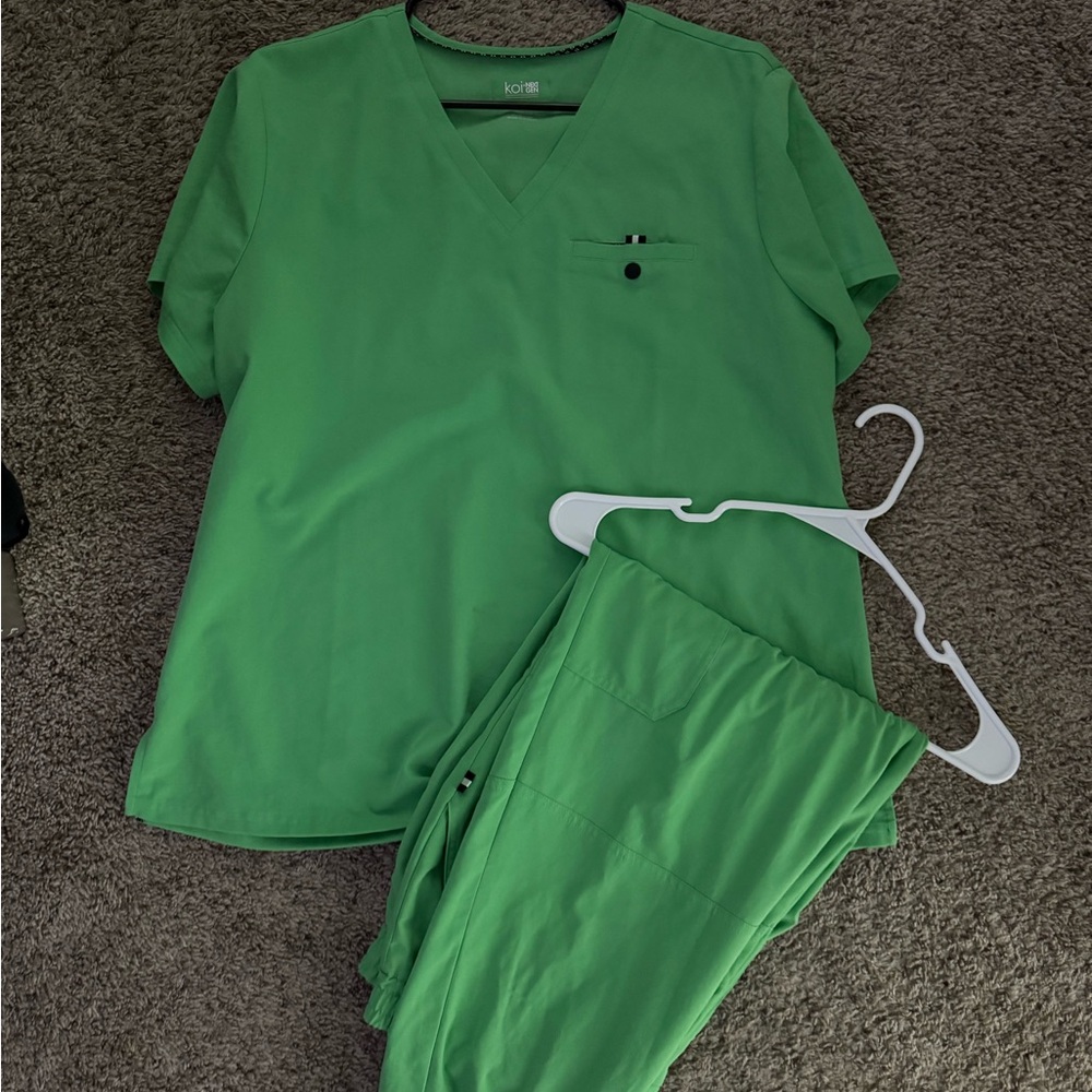 XL green scrubs